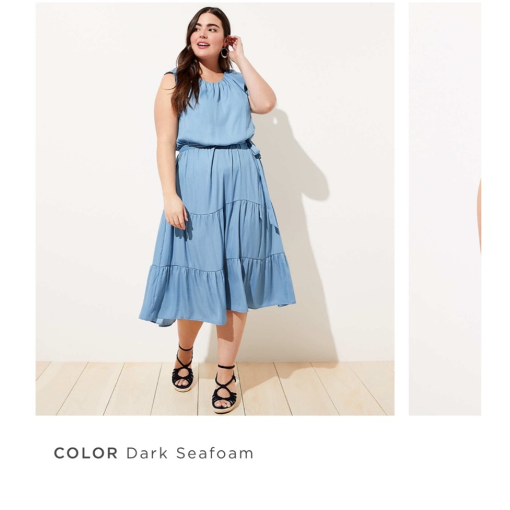 Loft Plus Ruffled Tiered Dress